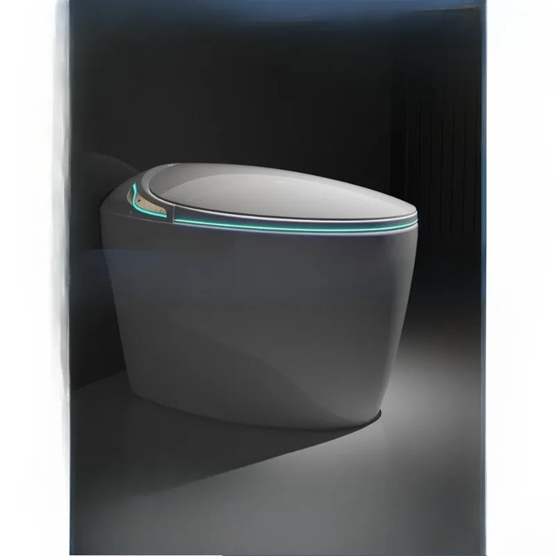 Egg-shaped smart toilet seat, fully automatic integrated household waterless pressure toilet, very practical