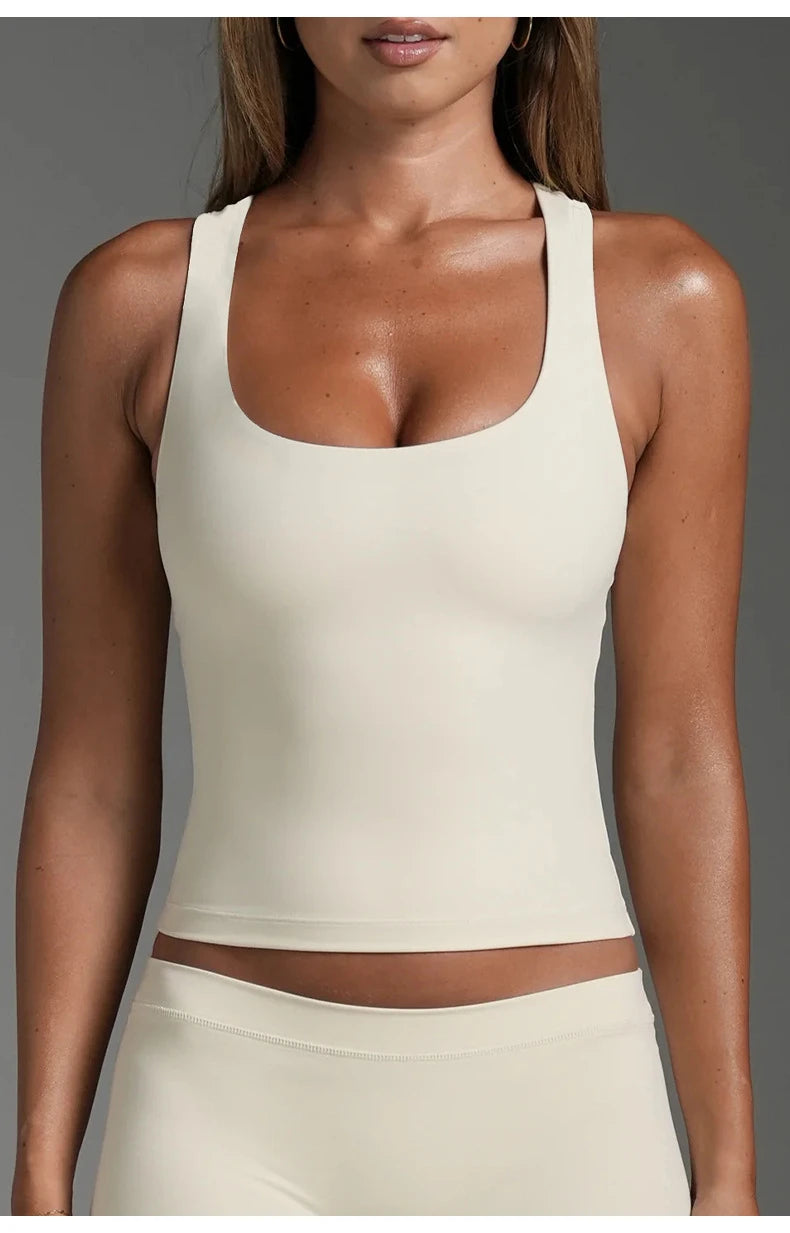 Women Racerback I Back Sports Tank Top Slim Quick Dry Moisture Wicking Yoga Gym Running Fitness Outerwear Top