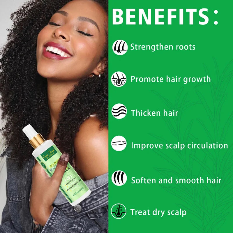 Goiple Rice Water and Rosemary Spray for Strengthening Hair Essential Oils Infused with Biotin Scalp Treatment Mist for  Damaged