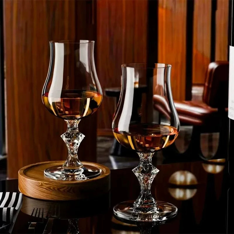 1pcs Whiskey Glass  Luxury Snifter Tasting Tumbler for Bourbon Scotch Cognac Elegant Clear Wine Glasses for Bar & Home Gift