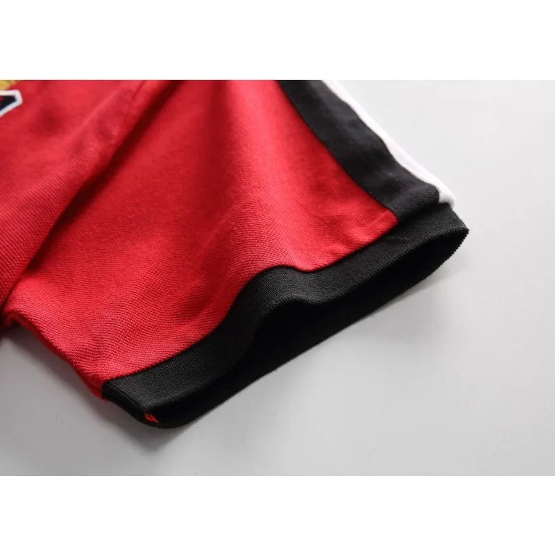 Plus Size 7XL 100% Cotton Summer Men's Polo Shirts Luxury Short Sleeve Contrast Color Letter Embroidery Simple Casual Male Tees