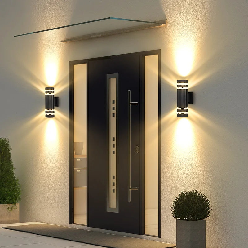 2025 NEW Wall Light Outdoor Waterproof LED E27 Bulb External Facade Decor Stairs Lights Entrance Fixture Home Decorative Wall