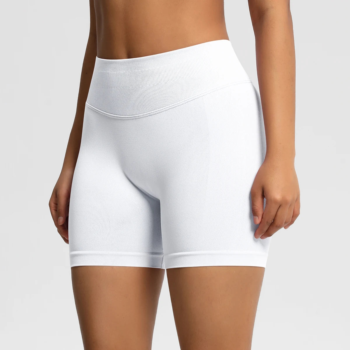 Women Shorts Low Ribbed Waist Band Yoga Shorts Seamless Scrunch Bum Workout Gym Shorts Booty Hight Stretch Running Shorts