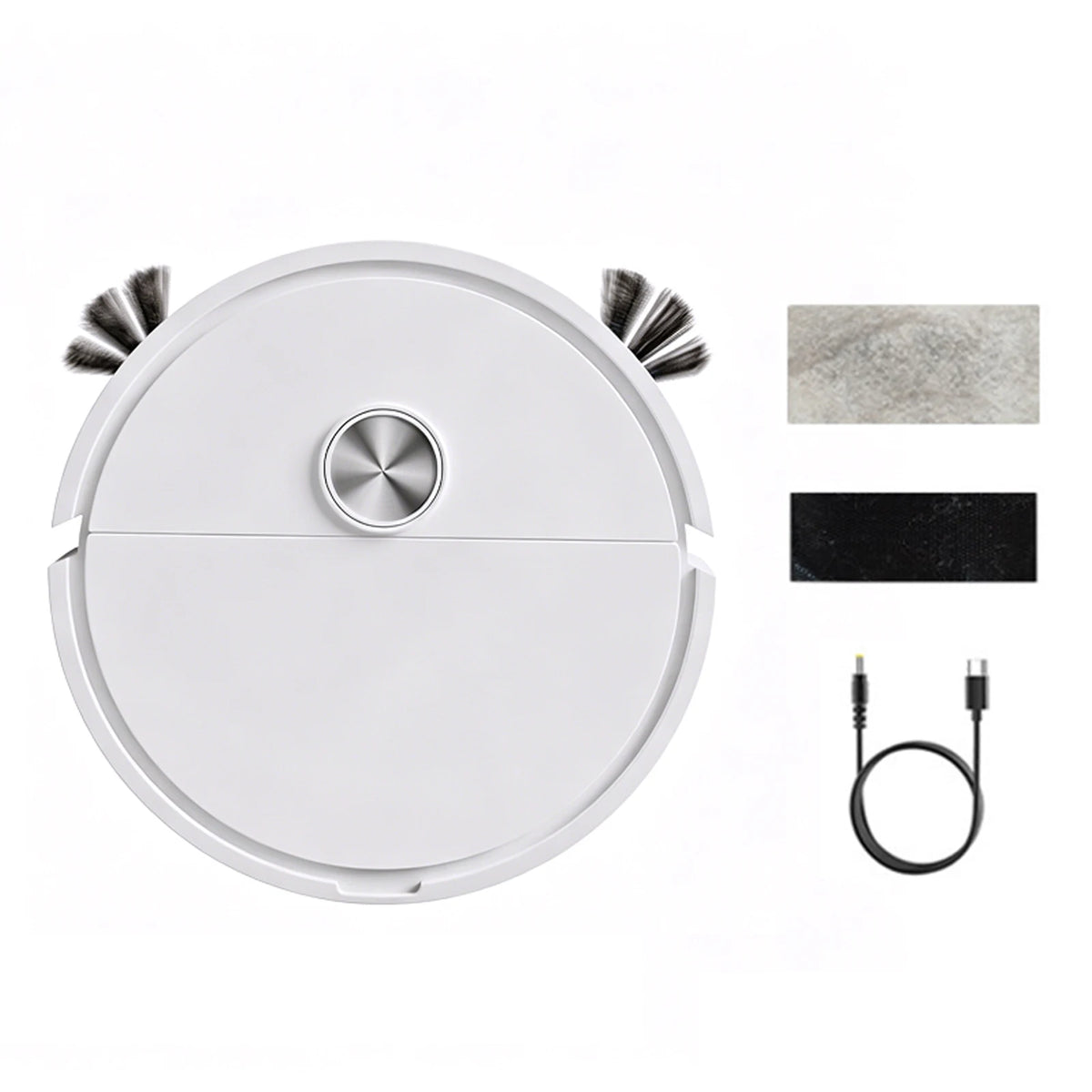 3 In 1 Mini Robots Vacuum Cleaner Automatic Obstacle Avoidance Multi Function Sweeping Cleaners for Pet Hair&Hard Floor&Carpet