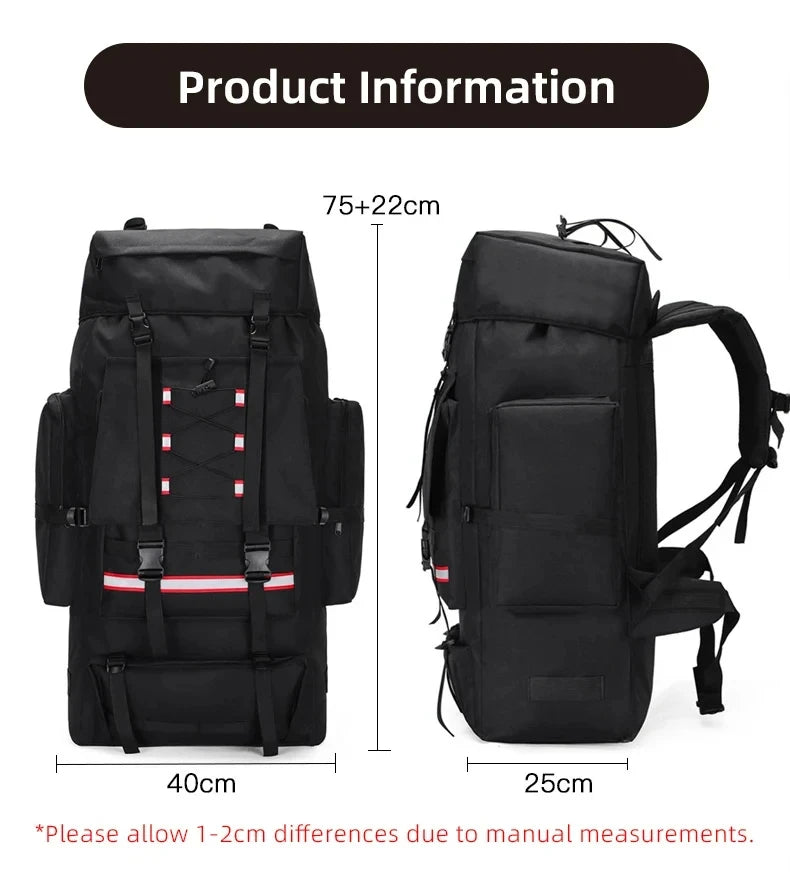 Outdoor Climbing Backpack Large Capacity Outdoor Travel Sports Luggage Bag Hiking Trekking Camping Mountaineering Men Rucksack