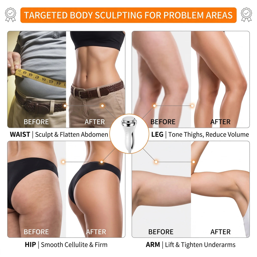40K Ultrasonic Cavitation Slimming Machine Body Fat Burner RF Skin Lifting Beauty Device Anti Aging Belly Waist Weight Loss 110V