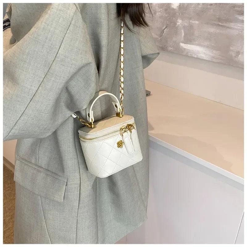 Mini Square Chains Handbag Thread Crossbody Bags Designer Box Bag with Short Handle Ladies High Quality Luxury Top-handle Bag