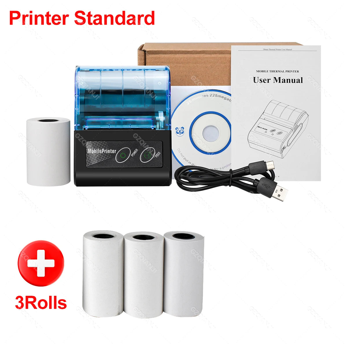 Mini Bluetooth Thermal Printer Wireless Protable 58mm Receipt Bill POS Printer Loyverse POS Free App on Android Small Business