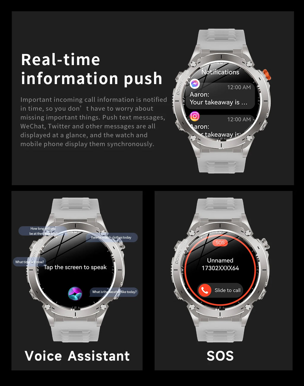 2026 New GPS Smart Watches 10 ATM Waterproof Built-in Dual-band GNSS Compass Military Sport Men SWIM Smartwatch For Android IOS