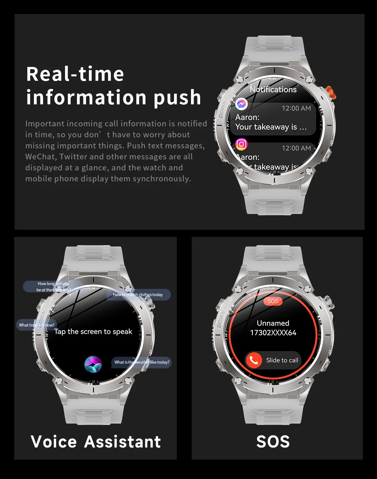 2026 New GPS Smart Watches 10 ATM Waterproof Built-in Dual-band GNSS Compass Military Sport Men SWIM Smartwatch For Android IOS