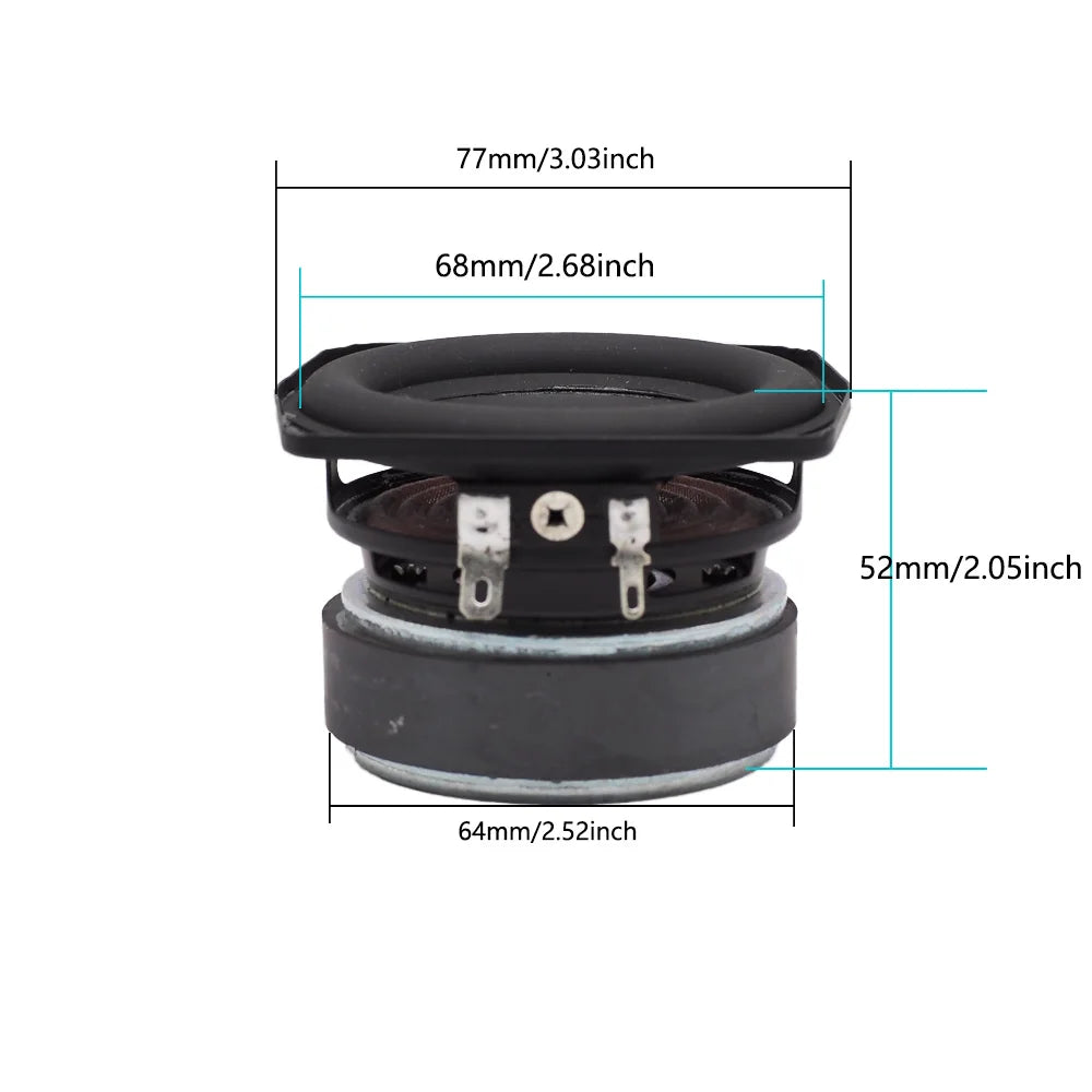 2Pcs/lot 3 Inch Subwoofer 4 Ohm 30W-35W Speaker Bass Audio Woofer Bluetooth DIY Bookshelf Speakers Hifi Home Sound Theater