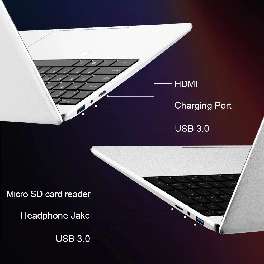 CARBAYTA 15.6" Laptop Computer Intel N5095 Notebook PC 16GB 32GB DDR4 128GB-2TB SSD Office Study PC Windows 11 1080P Laptops