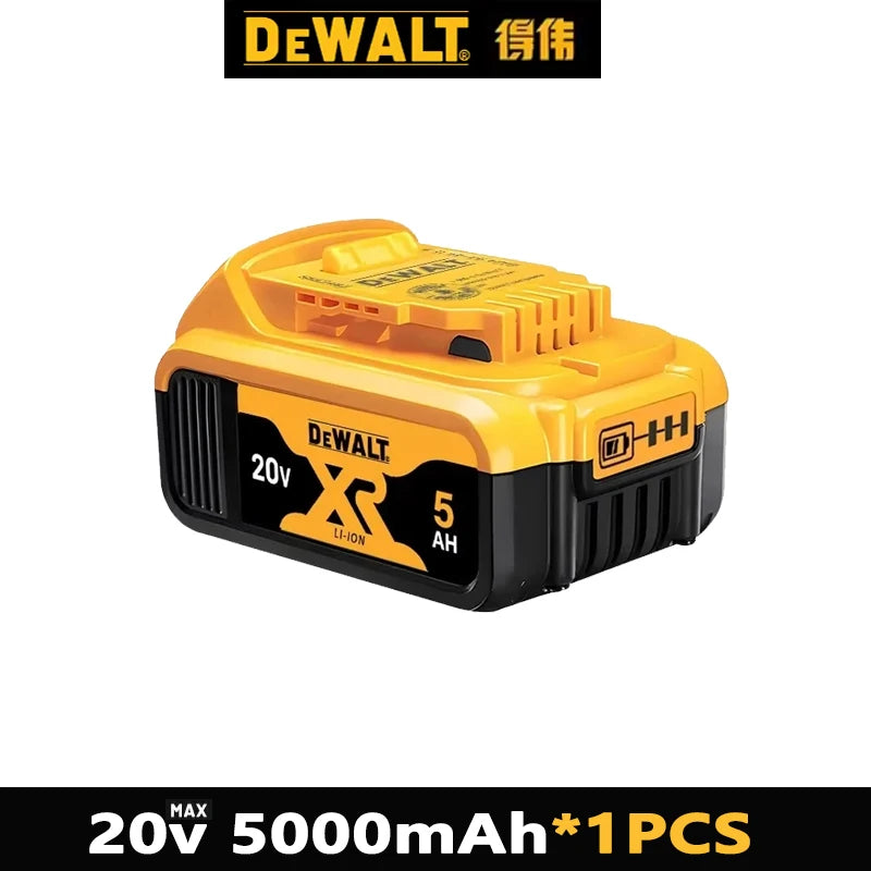 100% Original DeWalt Batteries 20V 5000/6000mAh Li Ion Battery For DCB206 DCB205 DCB204 DCB200 DeWalt Power Tools Air Transport