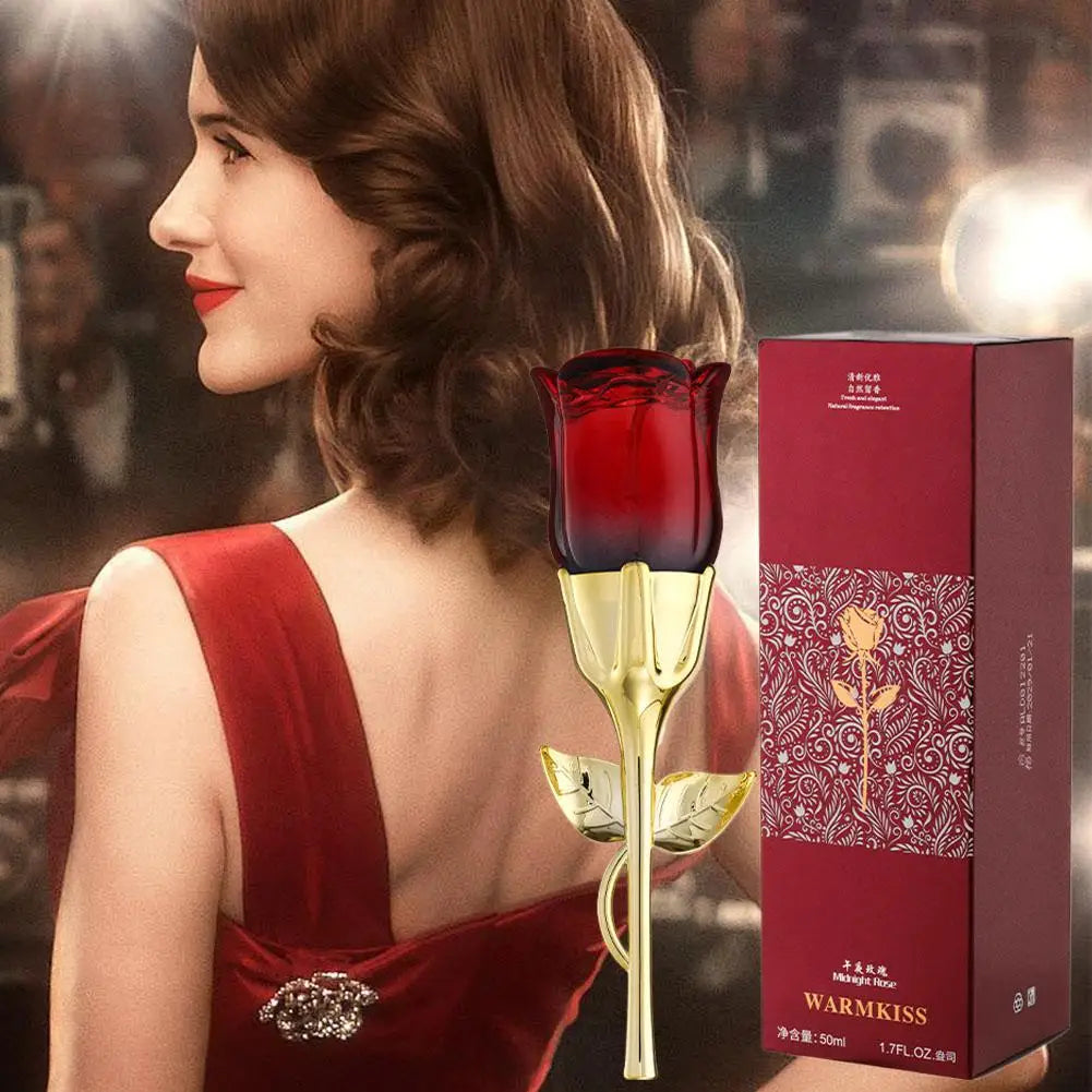 50ML Midnight Rose Perfume for Women - Long-Lasting Floral Fresh Elegant Body Spray Pheromone Gift Charming Light Fragrance