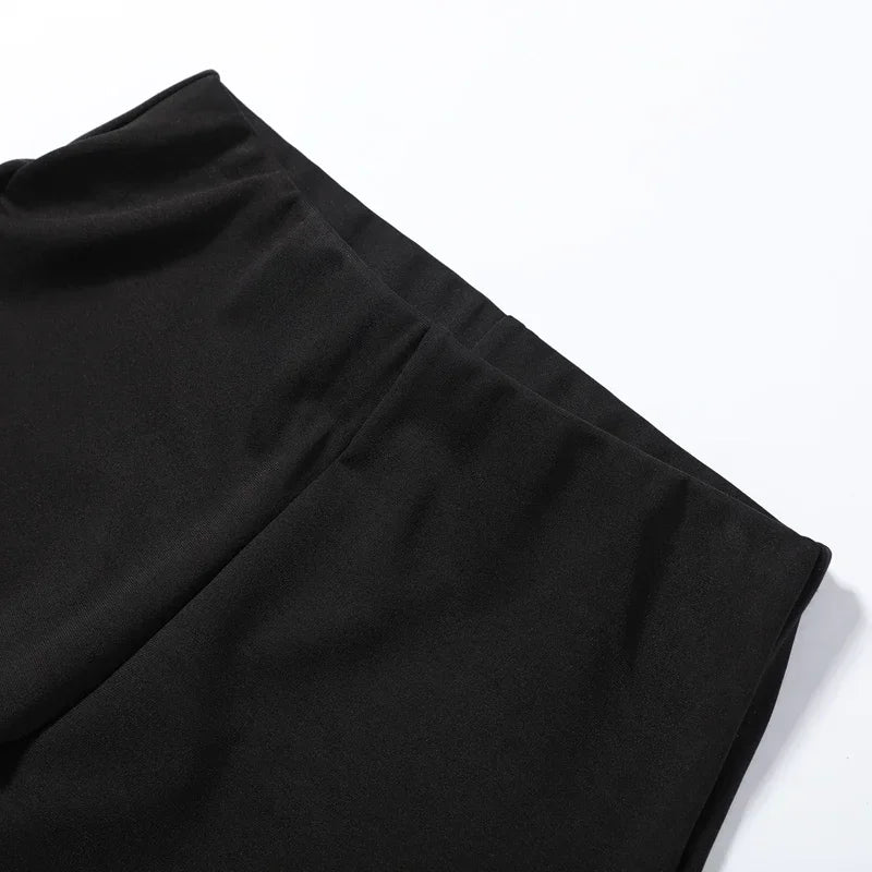 Sexy Solid Top Trousers Set Women Short Sleeve Backless Tops Long Slim Pants Sets Female 2026 Chic Summer Autumn Lady Suits New