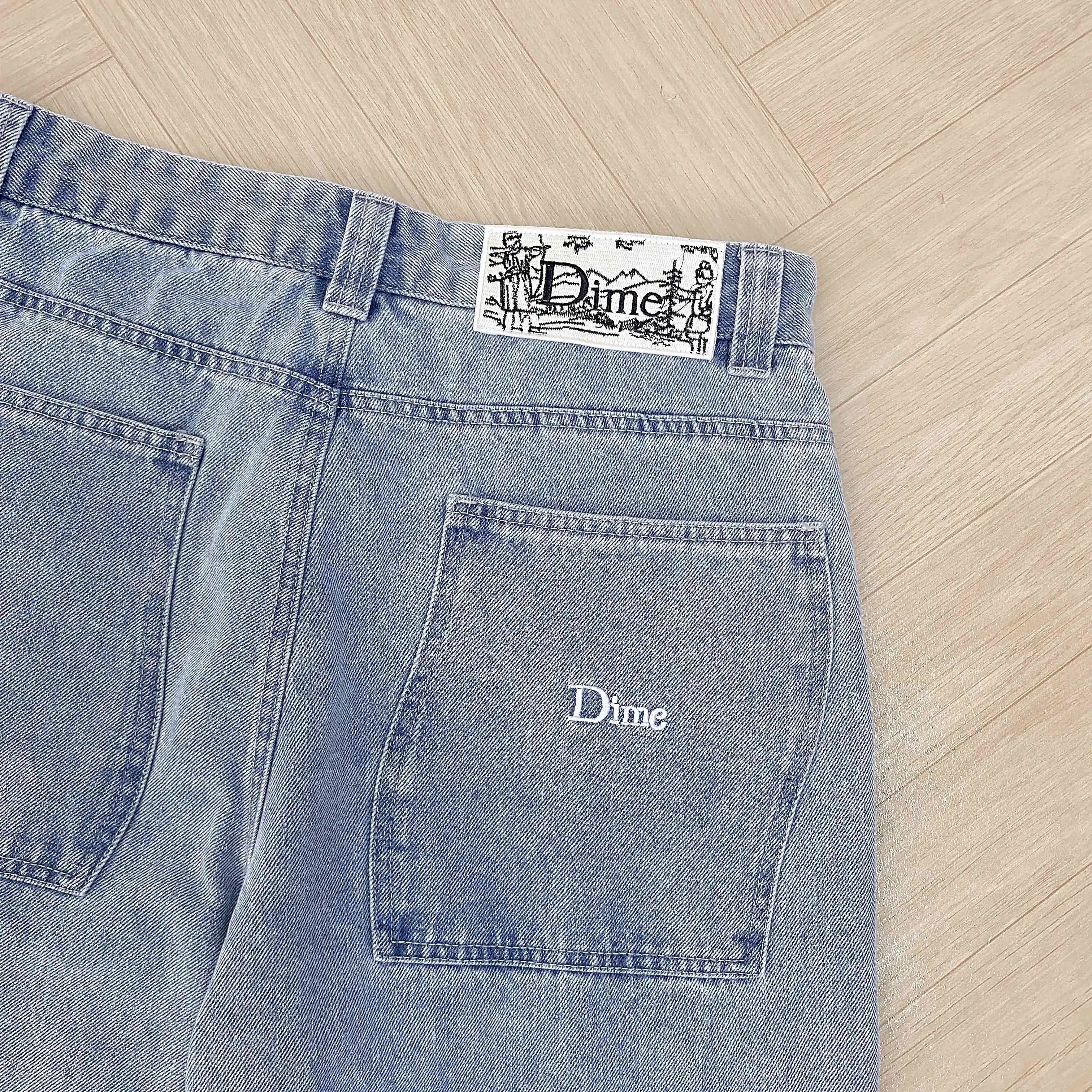 2025 Dime Jeans for Men Dime Skate Baggy Jeans Embroidery Denim Simple Dime Pants Women Jeans Mujer Hot Traf Men Jean