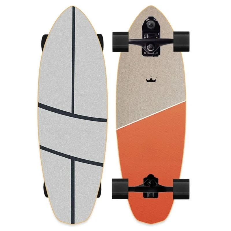 82cm Professional S7 P7 Carver Surf Land Skateboard Highly Smooth Maple Professional Land Surfboard Big Fish Board