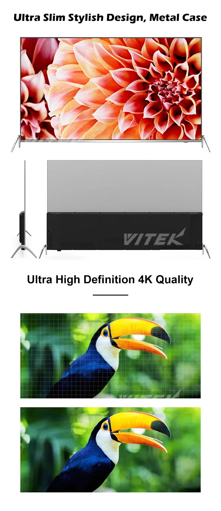 Frameless Big Screen Smart Television UHD High Quality Outdoor Protective Case 75 Inch TV Advertising Online TV Android