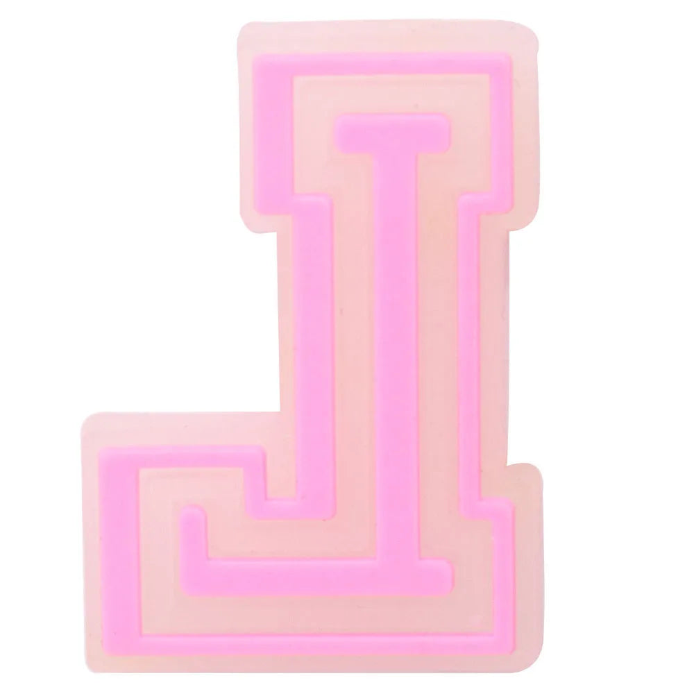 1PCS Cute Cartoon Kawaii Colorful Letter PVC Shoe Charms Grow On The Night Luminous Alphabet Sandals Shoes Decoration Kid Gft