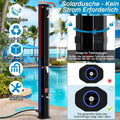 60L Freestanding Outdoor Solar Heated Shower,Outdoor Pool Showers for Outside,High 228cm Solar Shower Column 360° Swivel Shower