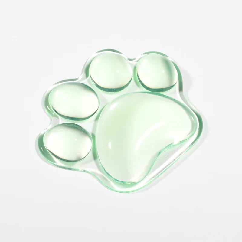 Cute Transparent Cat's Paw Shaped Mouse Pad Comfortable Non-Slip Wrist Rest Pad Mouse Wrist Rest Elbow Rest Mat Wrist Support