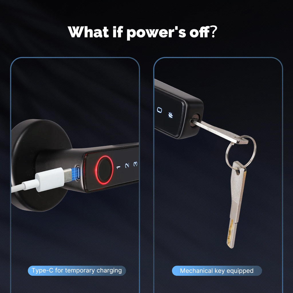 MOES Tuya Zigbee Smart Fingerprint Door Handle Lock Electronic Password APP Remote Unlock Hotel Apartment Office Rental House