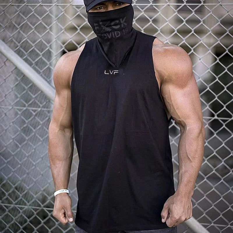 Men Summer Cotton Sleeveless Tank Top Gym Bodybuilding Fitness Running Workout Casual Athletic Sportswear Training Vest Clothing
