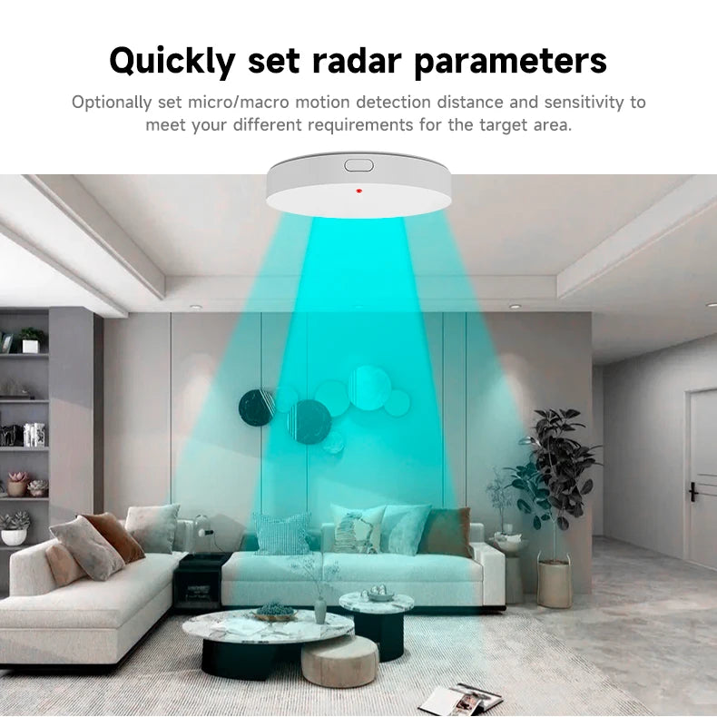 Tuya WiFi 3.0 24GHz MmWave Human Presence Detector Luminance Static Motion Sensor Smart Life Home Security Automation Alarm