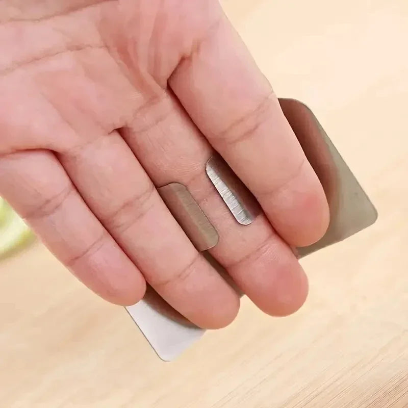 Stainless Steel Finger Guard for Cutting, Kitchen Safety Must-Have,Anti-Cut Protection for Slicing Veggies, Easy to Clean & Wear