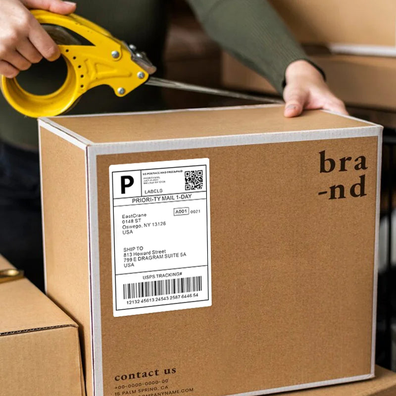 500/350/200 Sheet 4"x6" Thermal Label Paper 100x150mm Adhesive Sticker For Thermal Shipping Labels DHL UPS Express Barcode Label