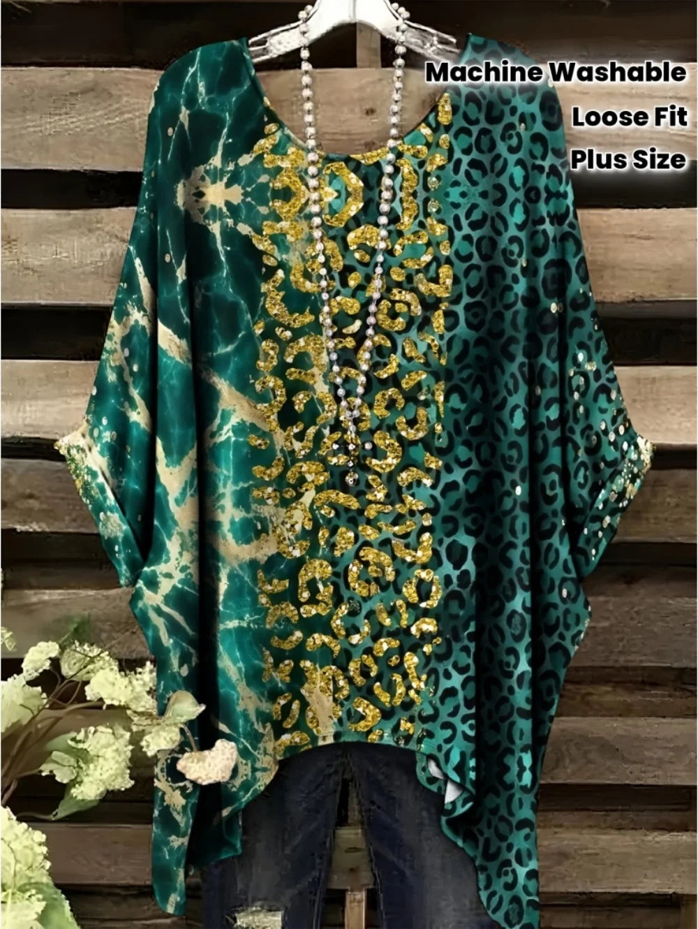 Women's T-Shirts Summer Gradient Sequin Graphics Tops O-Neck Female Vintage Clothing Floral Print Tees Loose Oversized T Shirts