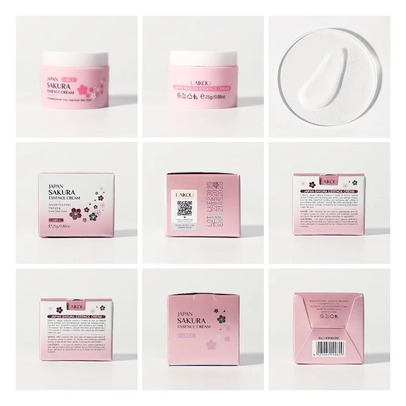 LAIKOU New Sakura Essence Cream Moisturizing Face Cream Nourish Skin Improving Dryness Face Brightening Cream Skin Care 25g