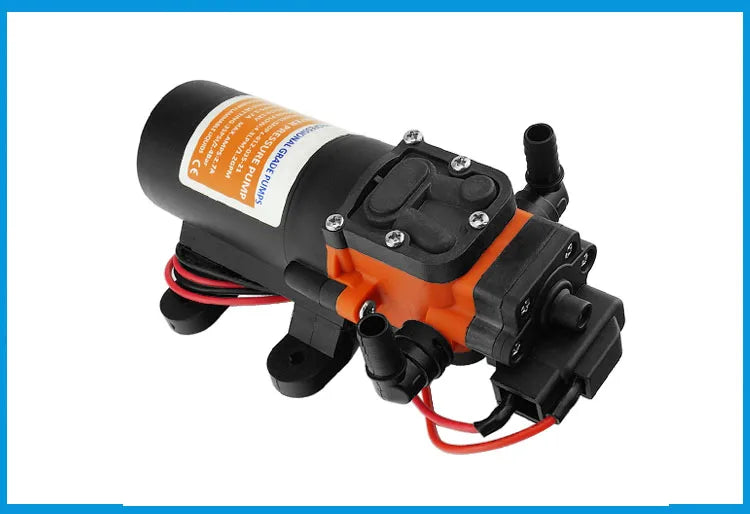 Miniature 35PSI DC 12V 24V Marine Electric Booster Pump Diaphragm Self-priming Pump Solar Shower Car Wash Toilet Pumping RV