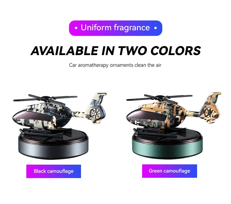 Unscented DIY Perfume helicopter solar car air fresheners rotating decorations ornaments dashboard fragrance aroma diffuser men
