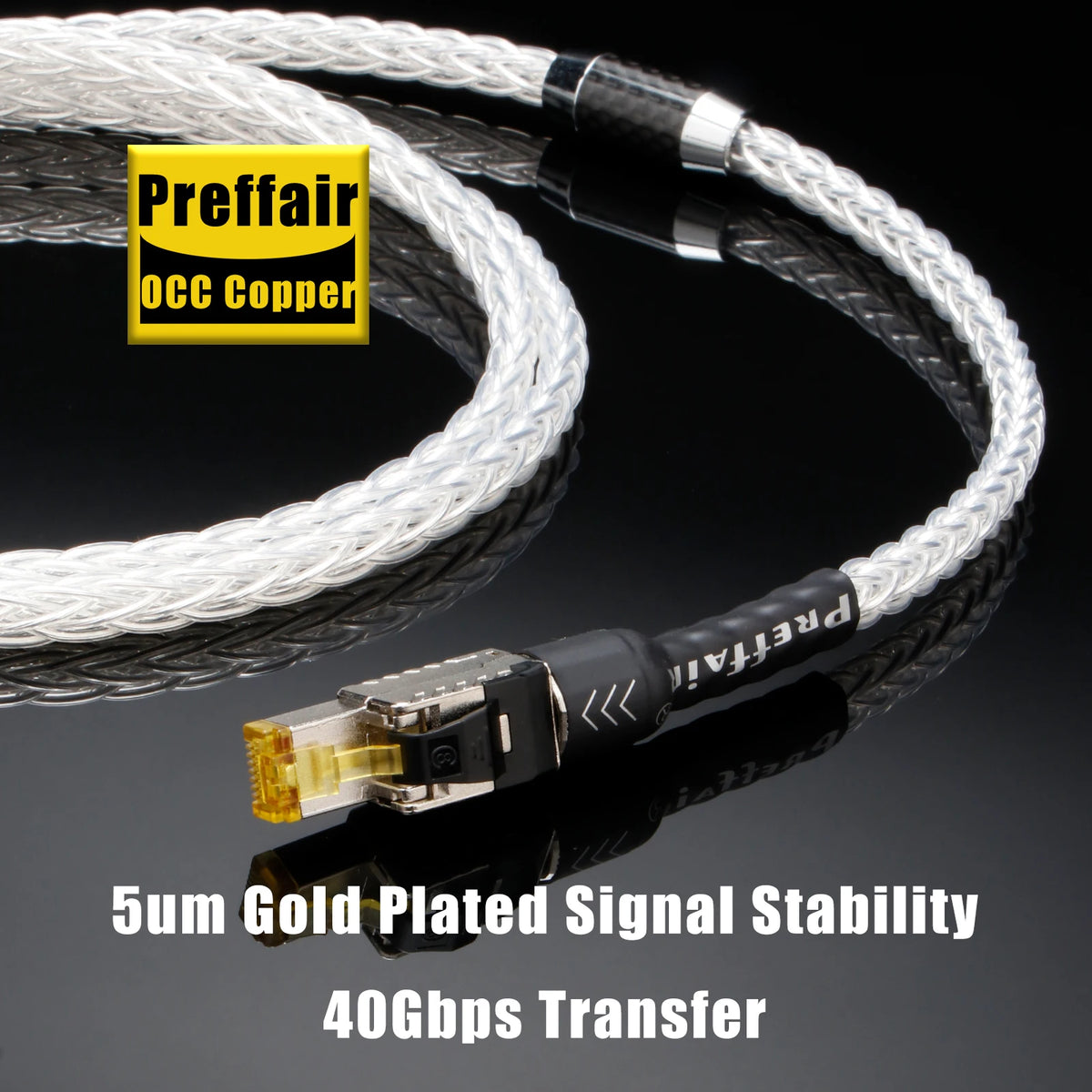 HiFi Cat8 Network Cable 40Gbps 2000MHz RJ45 Network Patch Cable 8n OCC CAT Ethernet Speed Lan Line Apply to Computers Notebooks