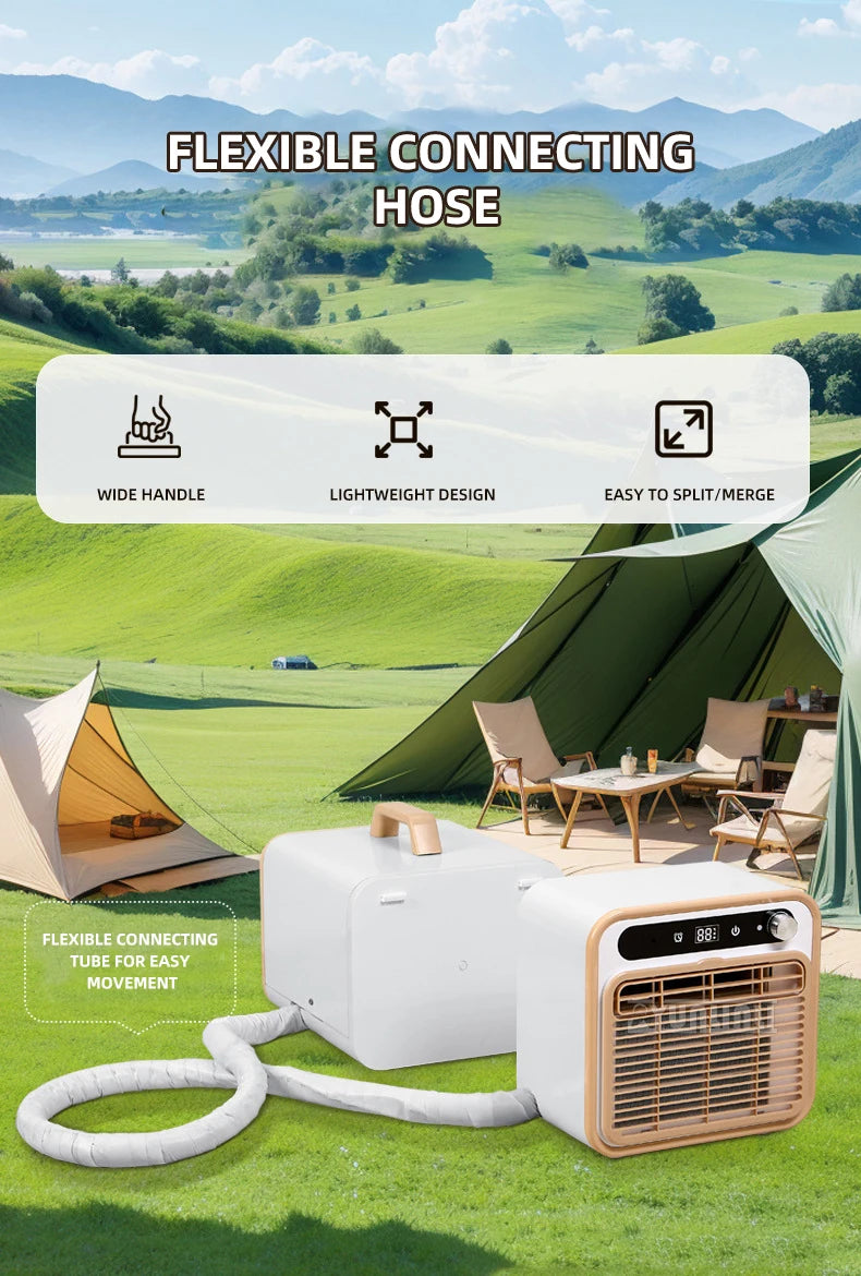 5000BTU Climatizador Portable Split Type Air Conditioner with 1.5m Connecting Pipe Remote Control