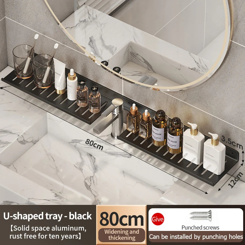 Faucet Storage Tray, Bathroom Storage Rack, Mirror Front Toilet, Washbasin, Washbasin, Bathroom Rack