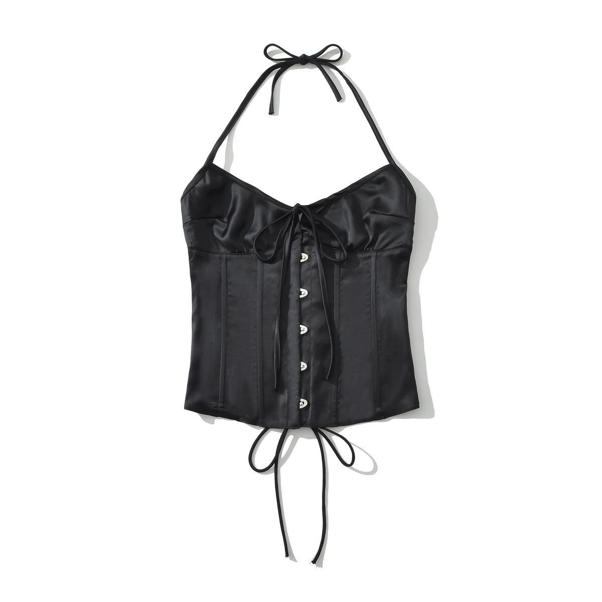 Summer Red Satin Ruched Bra Hook Buttons Sexy Corset Women Cross Lacing Up Bandage Back Tank Tops Bodycon Strapless Crop Top