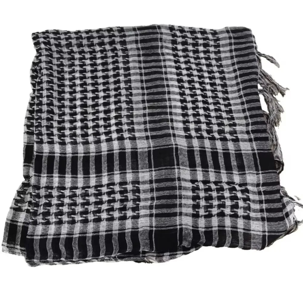 New Large Arab Shemagh Headscarf with Tassel Costume Head Neck Scarf Bandana Keffiyeh for Men Women