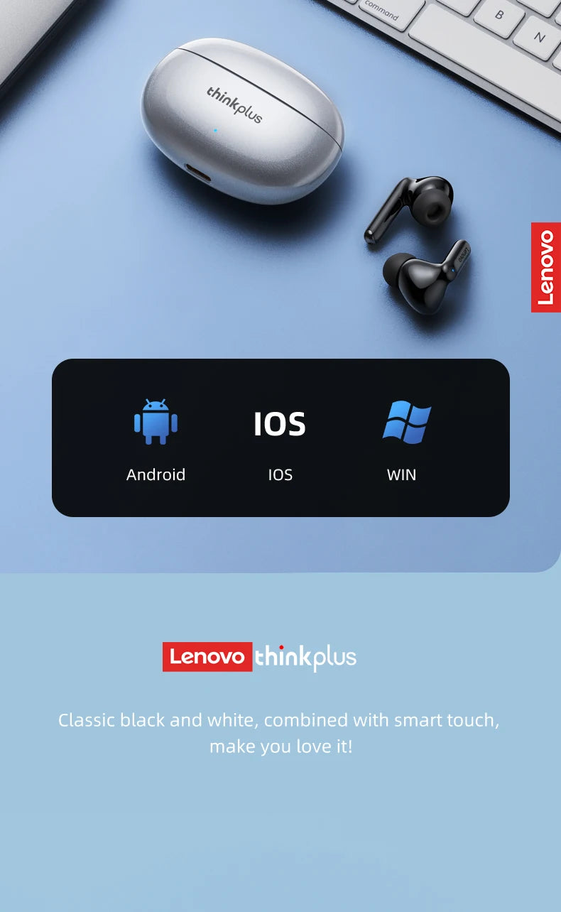 Original Lenovo XT88  Bluetooth Wireless Earphones In Ear HiFi Stereo Sound Earbuds Noise Reduction Sports Headset with Mic