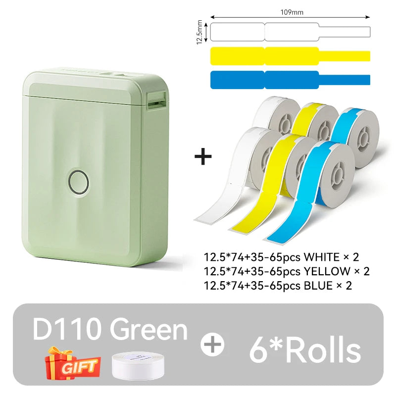 Niimbot D110 Mini Portable Thermal Printer Smart Pocket Self-adhesive Label Printer Bluetooth Price Label Sticker Maker For Home