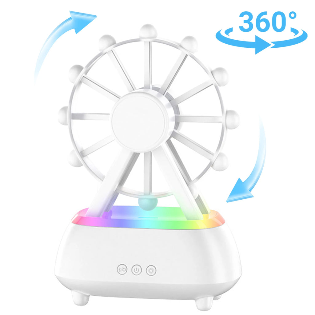 Ferris Wheel Cool Mist Humidifier 7 Colors Lights Aromatherapy Diffuser Noiseless Operation Suitable for Room Office and Gym