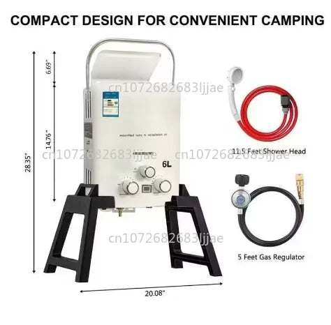 2026 new outdoor water heater for RV portable gas water heater camping water heater