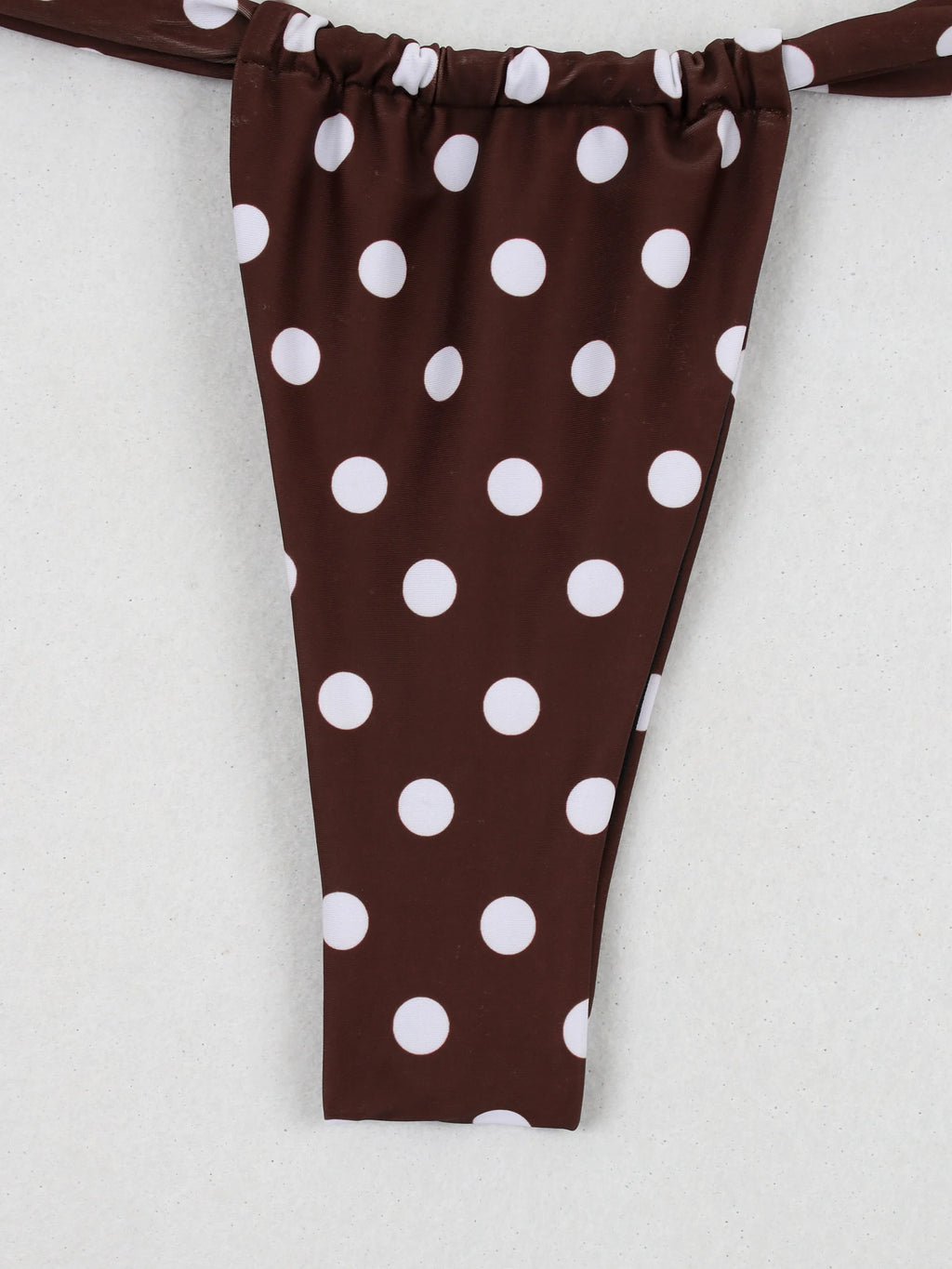 Retro Brown Dot Bikini Sexy Off Shoulder Swimwear Women High Cut Thong Biquini Set Luxury Summer Vacation Beach Bathing SuitK337