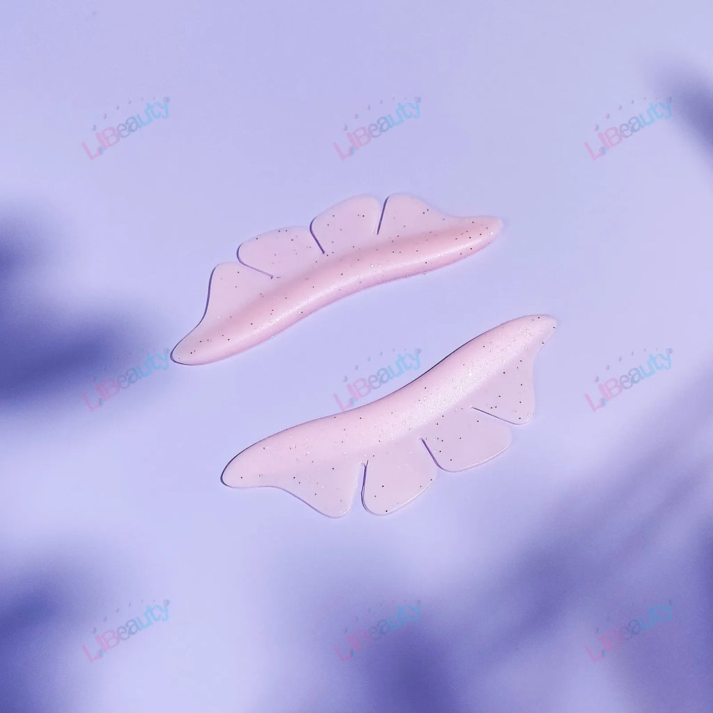 Libeauty 1 Pair Silicone Glitter Butterfly Lash Lift Shield Eyelash Perm Pads Lash Lifting 3D Eyelash Curler Accessories Tool