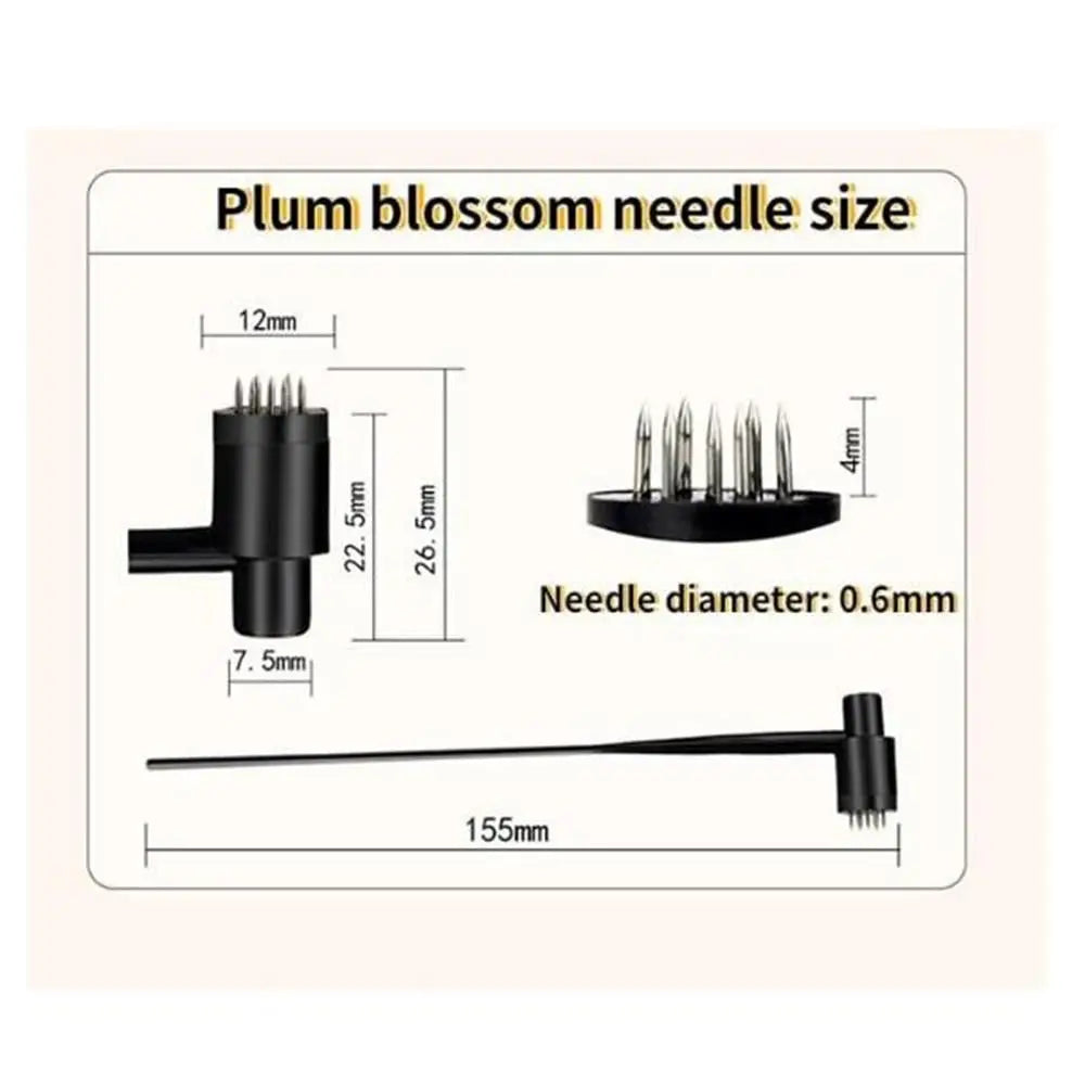 to Use for Home Use Plum Blossom Dermal Hammer 7 Star Needle Seven Star Needle Set Dermal Needle Bloodletting Needle for Beauty