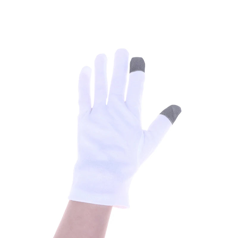 Soft Cotton Moisturizing Gloves For Dry Cracked Hands Bedtime Spa Treatment Lotion Locking Exfoliating