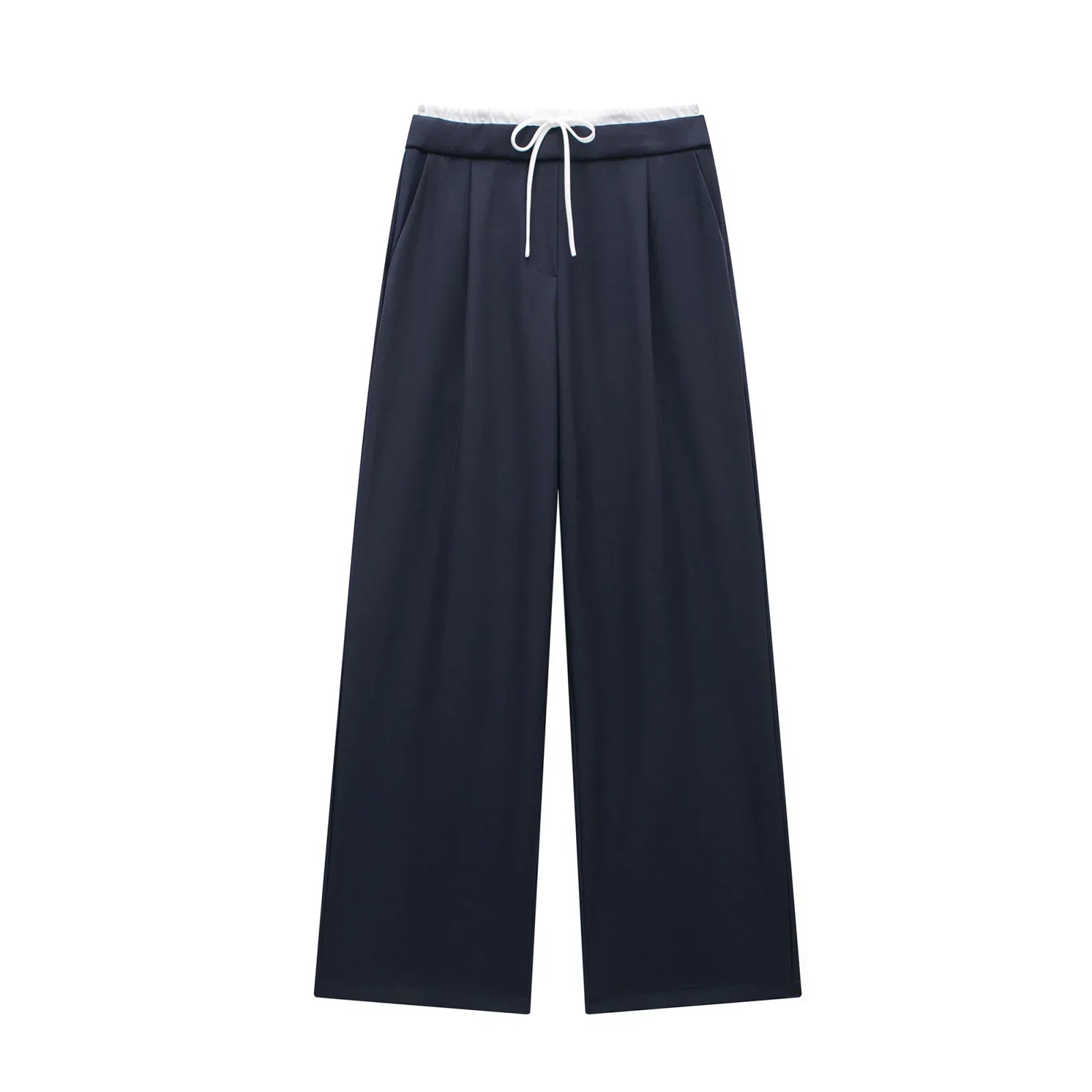 HXAO 2024 Women's Pants Baggy Wide Pants Woman Fashion Black Trousers Casual High waisted Pants Autumn Bluey Flared leggings