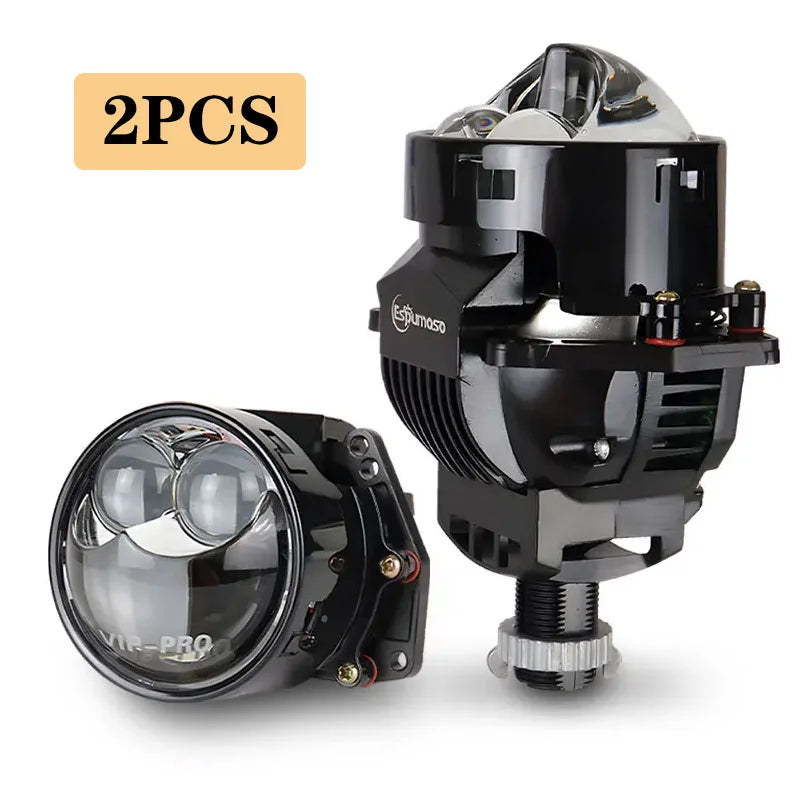 3Inch Bi LED Laser Projector Headlight Bulb H4 9005 9006 H7 Led Lens Light Car Lenticular Optics For Hella 3R Fan Canbus Lamp