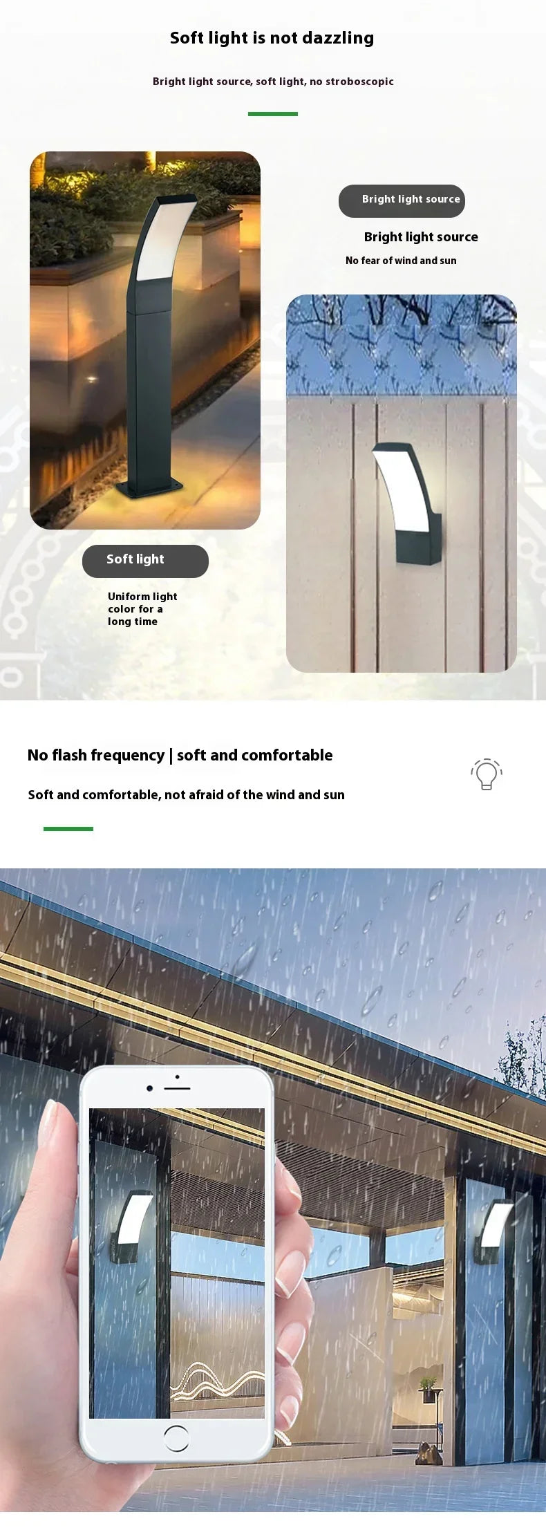 85-265V Indoor Outdoor LED Wall lamp For Garden Street Lighting Aluminum Modern Minimalist LED Wall Light Waterproof IP65 12W
